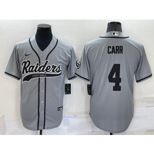Nike Raiders 4 Derek Carr Grey Vapor Baseball Limited Men Jersey