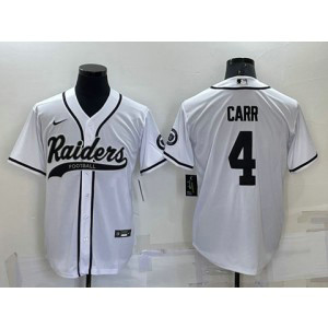 Nike Raiders 4 Derek Carr White Vapor Baseball Limited Men Jersey