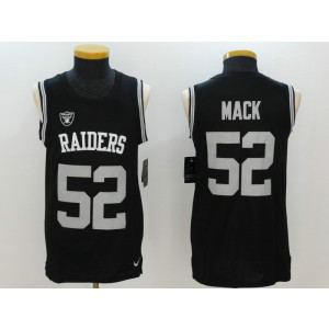 Nike Raiders 52 Khalil Mack Black Color Rush Name & Number Tank Top