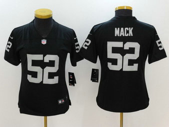Nike Raiders 52 Khalil Mack Black Vapor Untouchable Women Limited Jersey