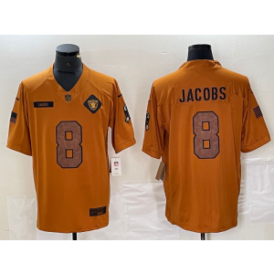 Nike Raiders 8 Josh Jacobs 2023 Brown Salute To Service Limited Men Jersey