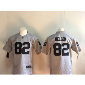 Nike Raiders 82 Jordy Nelson Grey Gridiron Grey Limited Men Jersey