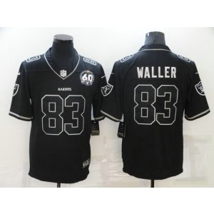 Nike Raiders 83 Darren Waller Black Shadow 60th Anniversary Vapor Limited Men Jersey