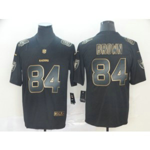Nike Raiders 84 Antonio Brown Black Gold Vapor Untouchable Limited Men Jersey