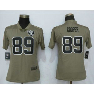 Nike Raiders 89 Amari Cooper Olive 2017 Salute To Service Limited Women Jersey