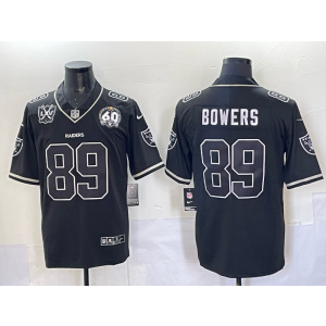Nike Raiders 89 Bowers Black Vapor Limited Men Jersey with Patches