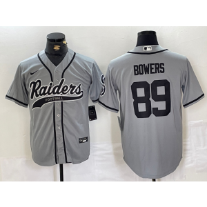 Nike Raiders 89 Bowers Grey Vapor Baseball Limited Men Jersey