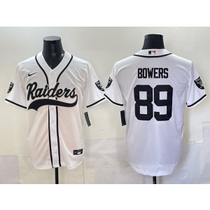 Nike Raiders 89 Bowers White Baseball Vapor Limited Men Jersey