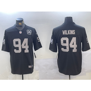 Nike Raiders 94 Wilkins Black 65th Anniversary Patch F.U.S.E. Vapor Limited Men Jersey
