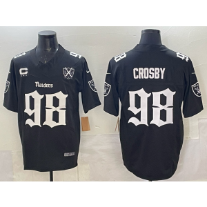 Nike Raiders 98 Crosby Black Gothic Vapor Limited Men Jersey with Patch