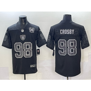 Nike Raiders 98 Crosby Black Reflective Vapor Limited Men Jersey with Patch
