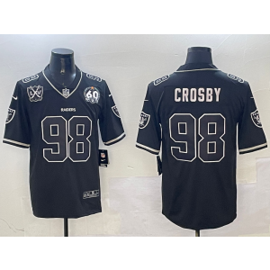 Nike Raiders 98 Crosby Black Vapor Limited Men Jersey with Patch