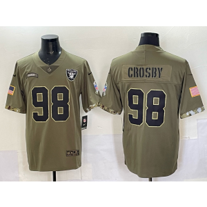 Nike Raiders 98 Crosby Olive Salute to Service Vapor Limited Jersey