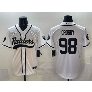 Nike Raiders 98 Crosby White Baseball Vapor Limited Men Jersey