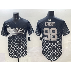 Nike Raiders 98 Maxx Crosby Black Fashion Baseball Vapor Limited Men Jersey