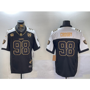 Nike Raiders 98 Maxx Crosby Black Thanksgiving Day F.U.S.E Vapor Limited Men Jersey