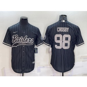Nike Raiders 98 Maxx Crosby Black Vapor Baseball Limited Men Jersey