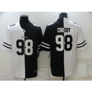 Nike Raiders 98 Maxx Crosby Black White Split Limited Men Jersey