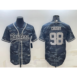 Nike Raiders 98 Maxx Crosby Camo Vapor Baseball Limited Men Jersey