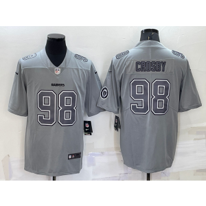 Nike Raiders 98 Maxx Crosby Gray Atmosphere Fashion Vapor Limited Men Jersey