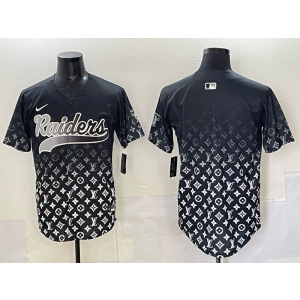 Nike Raiders Blank Black Fashion Baseball Vapor Limited Men Jersey