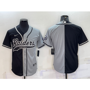 Nike Raiders Blank Black Grey Split Vapor Baseball Limited Men Jersey