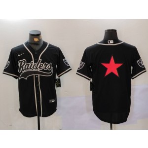 Nike Raiders Blank Black Red Star Vapor Baseball Limited Men Jersey