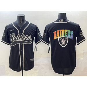 Nike Raiders Blank Black Vapor Baseball Logo Limited Men Jersey