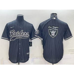 Nike Raiders Blank Black Vapor Baseball Logo Limited Men Jerseys