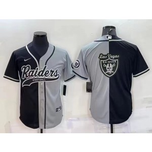 Nike Raiders Blank Grey Black Split Vapor Baseball Logo Limited Men Jersey