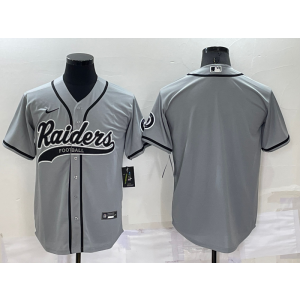 Nike Raiders Blank Grey Vapor Baseball Limited Men Jersey