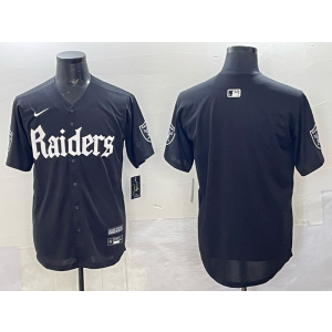 Nike Raiders Blank New Black Baseball Vapor Limited Men Jersey