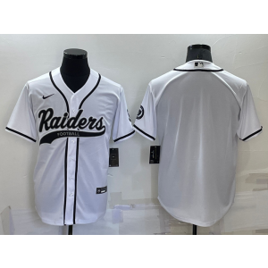 Nike Raiders Blank White Vapor Baseball Limited Men Jersey