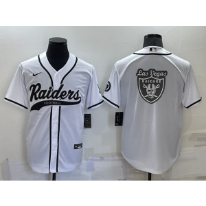 Nike Raiders Blank White Vapor Baseball Logo Limited Men Jersey