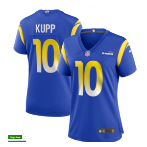 Nike Rams 10 Cooper Kupp Blue Vapor Limited Women jersey