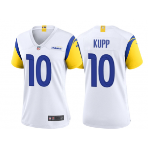 Nike Rams 10 Cooper Kupp White Vapor Limited Women jersey