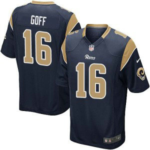Nike Rams 16 Jared Goff Navy Blue Youth 2016 NFL Draft Jersey