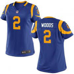Nike Rams 2 Robert Woods Blue Vapor Untouchable Limited Women Jersey