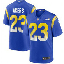 Nike Rams 23 Cam Akers Royal 2020 New Vapor Untouchable Limited Men Jersey
