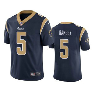 Nike Rams 5 Jalen Ramsey Navy Vapor Untouchable Limited Men Jersey