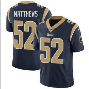 Nike Rams 52 Clay Matthews Navy Vapor Untouchable Limited Men Jersey