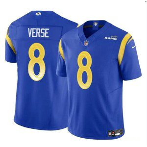 Nike Rams 8 Jared Verse Blue F.U.S.E. Vapor Limited Men Jersey