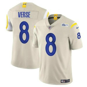 Nike Rams 8 Jared Verse Cream Vapor Untouchable Limited Men Jersey