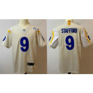 Nike Rams 9 Matthew Stafford Bone Vapor Untouchable Limited Men Jersey