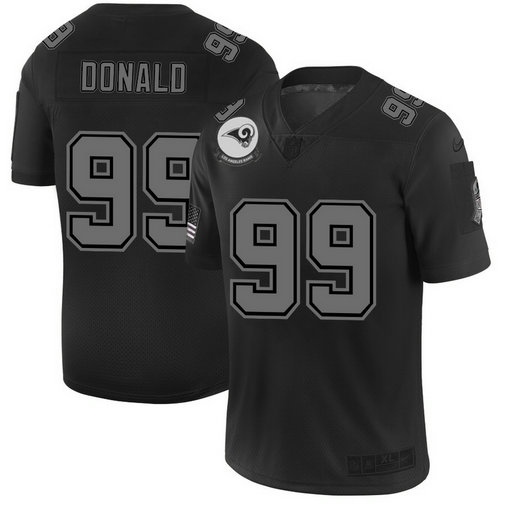 Nike Rams 99 Aaron Donald 2019 Black Salute To Service Fashion Limited Jersey