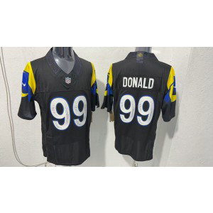 Nike Rams 99 Aaron Donald Black 2025 Rivalries F.U.S.E. Vapor Limited Men Jersey