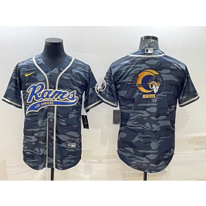 Nike Rams Blank Camo Vapor Baseball Limited Men Jersey