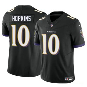 Nike Ravens 10 DeAndre Hopkins Black F.U.S.E. Vapor Limited Men Jersey