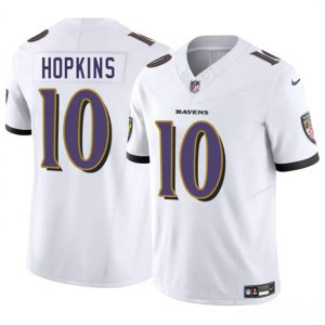 Nike Ravens 10 DeAndre Hopkins White F.U.S.E. Vapor Limited Men Jersey