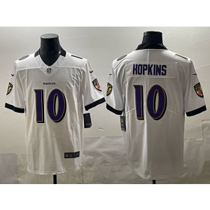 Nike Ravens 10 Hopkins White Vapor Limited Men Jersey
